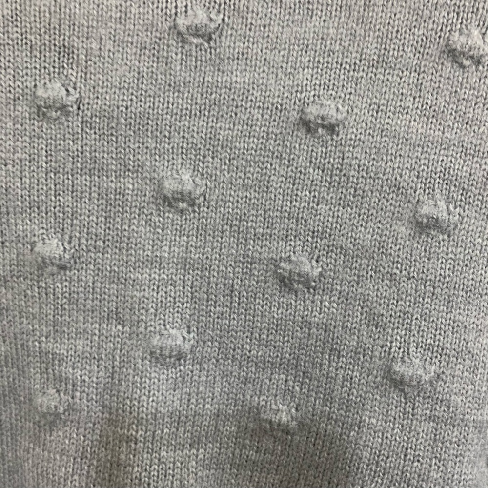 Vylette Heather Gray Bauble Stitch Pom Pom Sweater Junior M - Picture 6 of 14